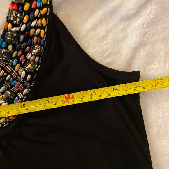 BCX Black Beaded Halter Top - Picture 8 of 12